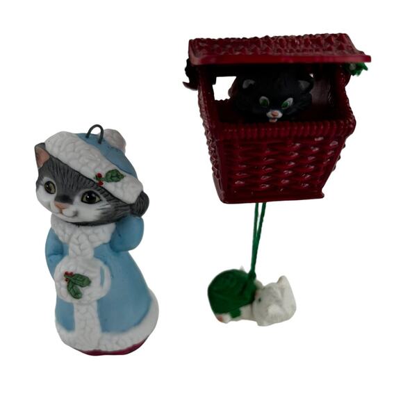 Hallmark Keepsake Ornament 1988 Peek-a-boo Kitties and Christmas Kity 1988/1990 - Picture 3 of 7